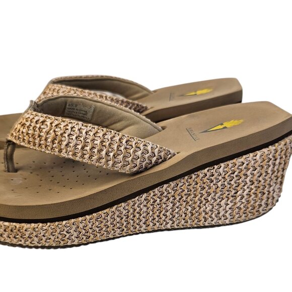 Volatile Womens Island Wedge Thong Sandals, Platform, Y2K, Size 9 - Picture 2 of 9